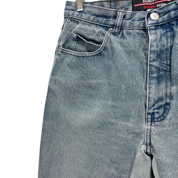 Vintage 90s Mom Jeans Blue Stonewash Classic Fit Original Denim 30" Waist - Picture 8 of 10